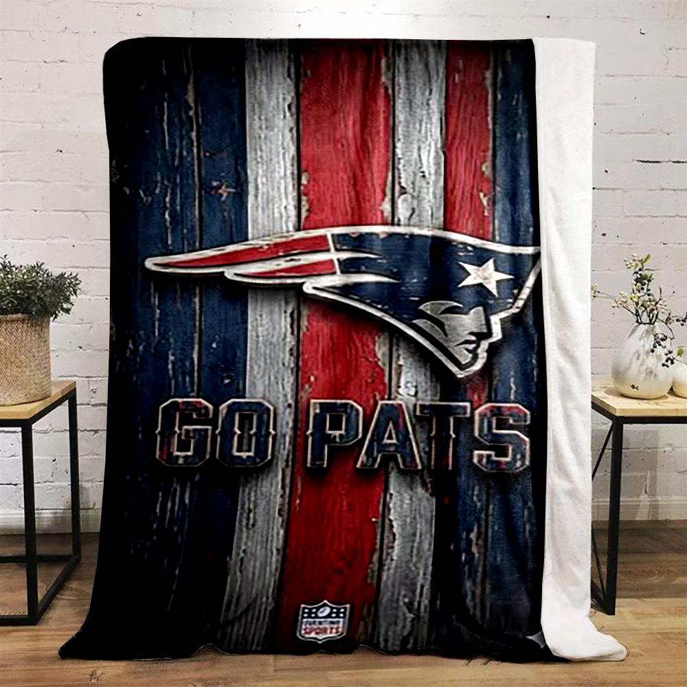 Patriotic Go Pats Logo Design Blanket Flannel blanket for bedroom, living room, sofa, and nap sofas