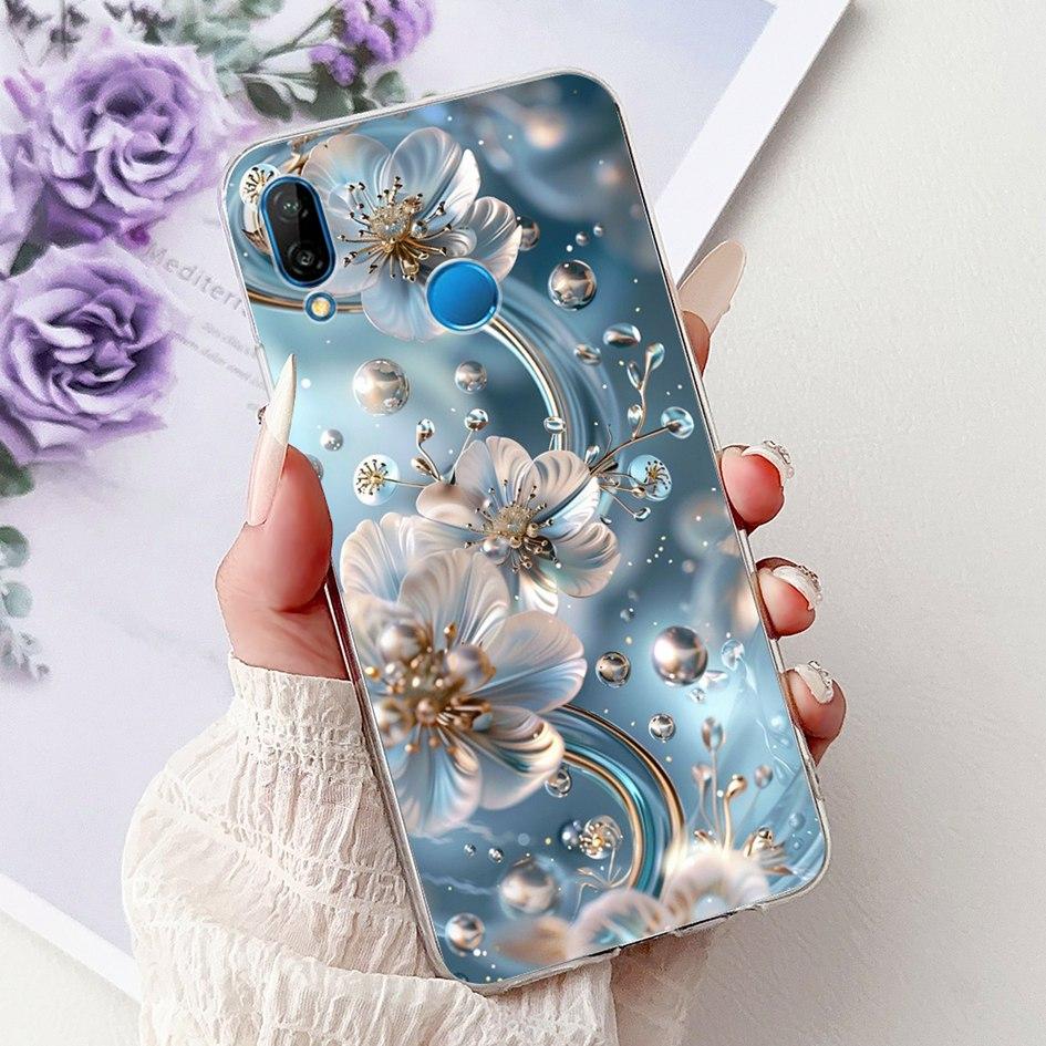 Case For Huawei P20 Lite Cover ANE-LX1 ANE-LX2 ANE-LX3 New Fashion Butterfly Soft Silicon Cover For Huawei P20Lite Nova 3e Funda