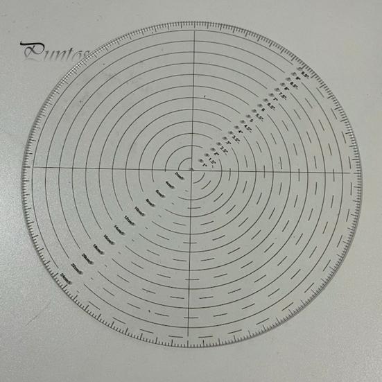 Ruler 10 Inch Clear Marking Accurate Scale Sewing Acrylic Drawing Finder Circular Plastic Template Center Measuring Tools Round