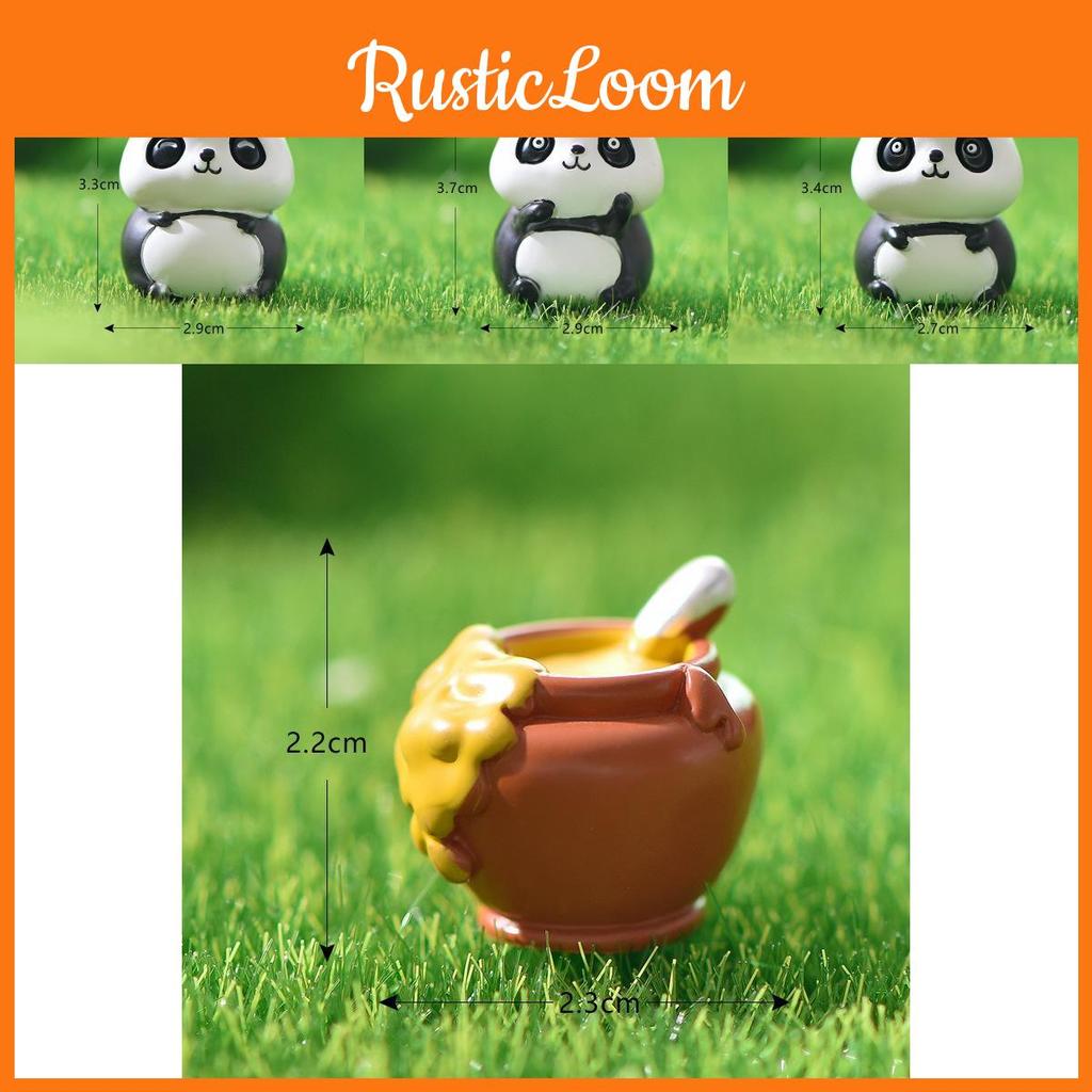 Charming Resin Panda Statues Perfect For Diy Miniature Landscape Decorations
