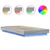 LED Bed Frame in Grey Sonoma 90 x 200 cm Engineered Wood