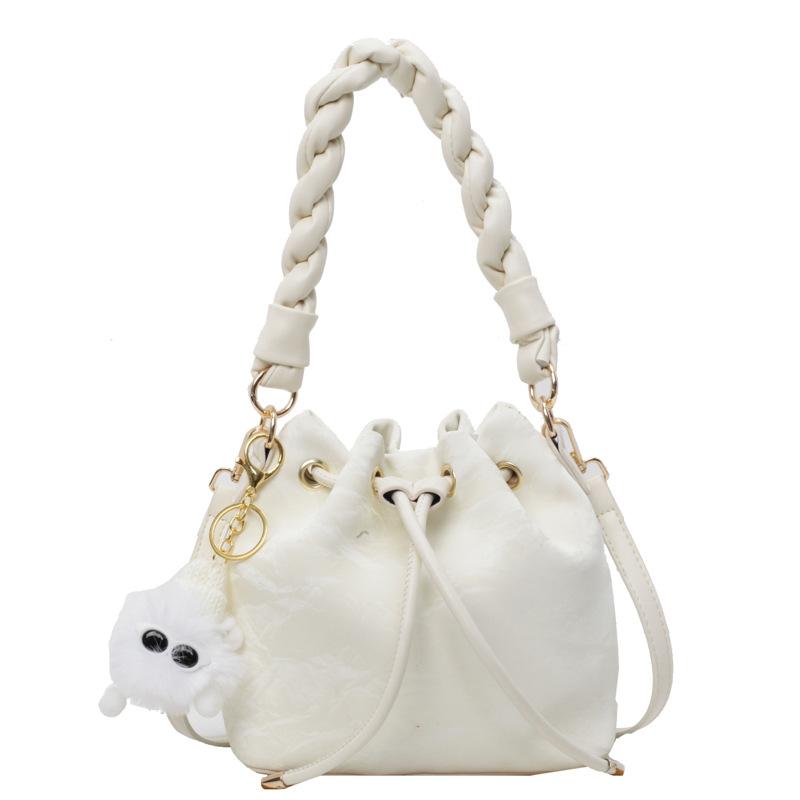 

Bag Premium Versatile Bucket Bag New Spring and Summer Fashion Niche Popular Messenger Bag Women s Handbag No pendant белый