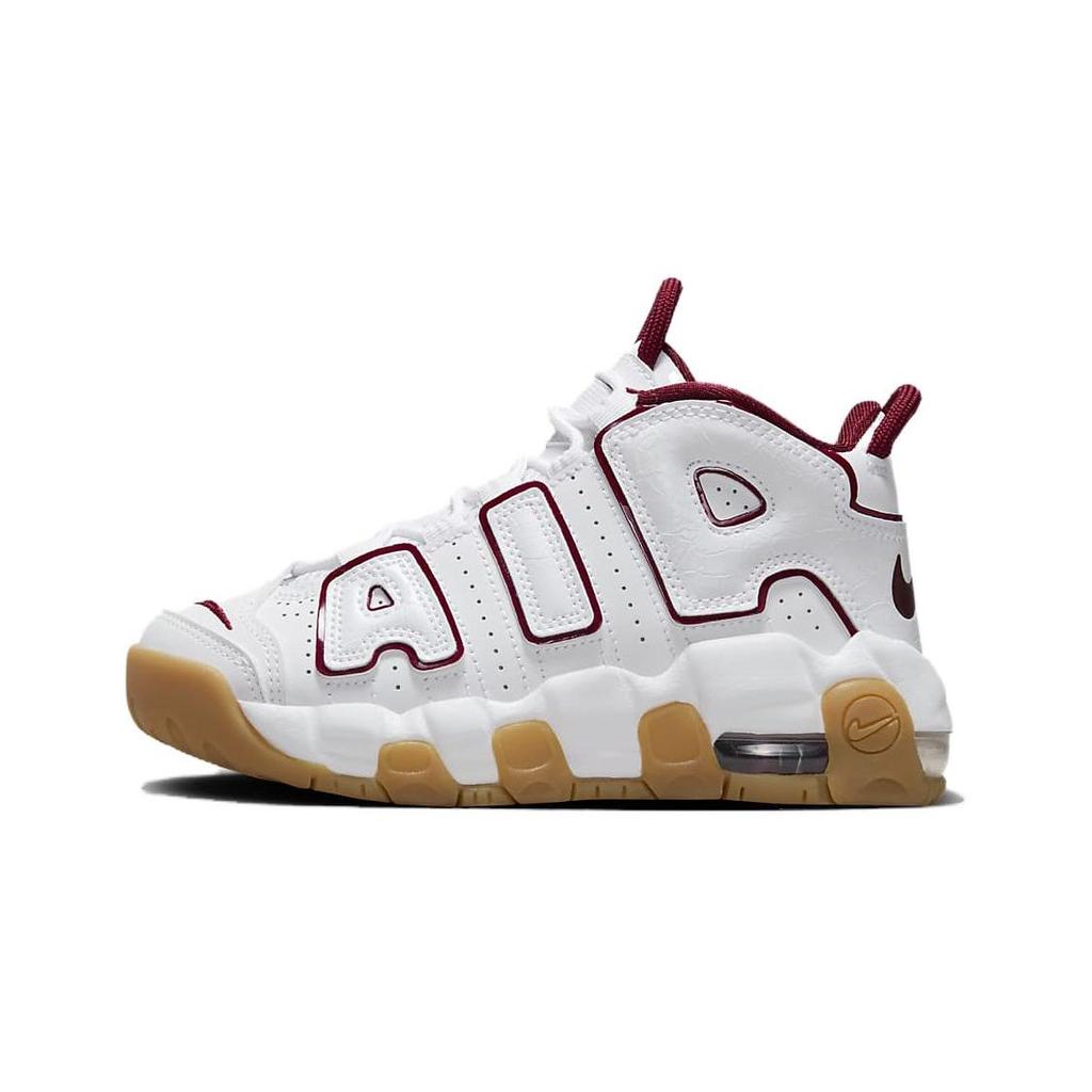Nike Air More Uptempo (Ps) Versatile Casual Easy Comfortable Shock Absorbing Durable Low Top Kids Basketball Shoes Kids sneaker White Red FJ2847-100