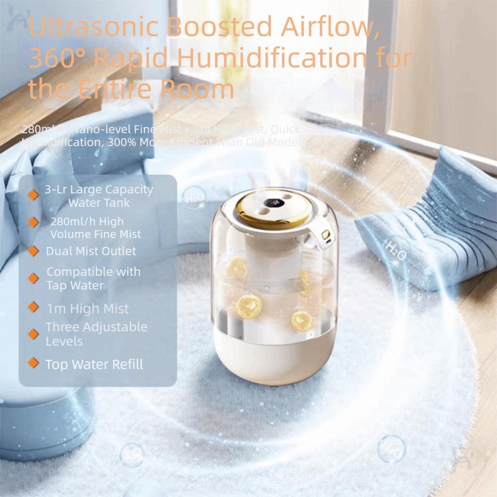 Adjustable Mist Desktop Fogger Colorful Night Light LED Mist Maker Mist Air Purifier  Home Use