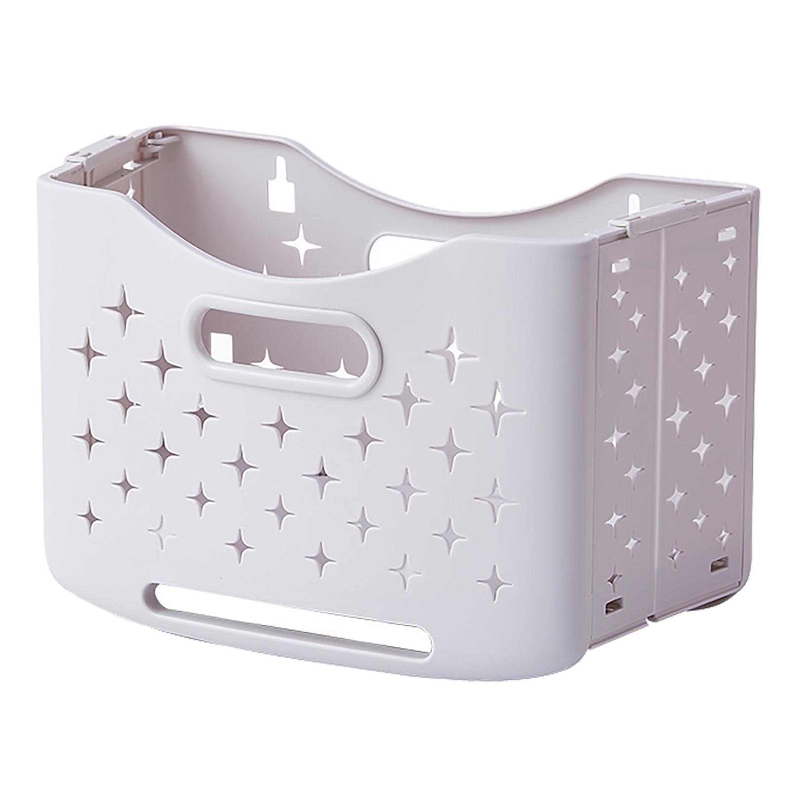 

Корзина для белья Портативная складная корзина для белья Корзина-органайзер для хранения одежды для Hom Ivory White Single Basket