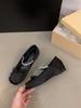 Pink Ballet Flat Shoes For Women With Block Heel And Satin Material For Daily Wear