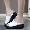 One-word slippers women's fashion outer wear sandals Korean version thick-soled wedge heel women's shoes