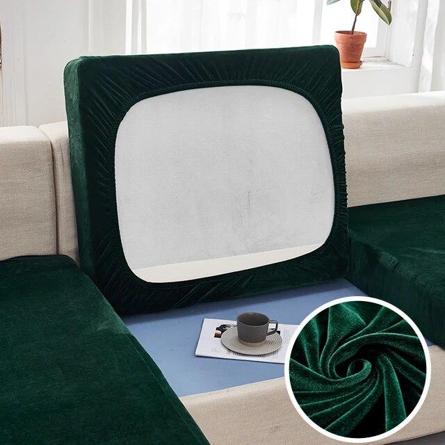 Capa Elástica Super Macia para Assento de Sofá de Tecido Veludo Grosso Capa de Almofada de Sofá Protetor de Móveis Capa de Sofá em L para Sala de Estar