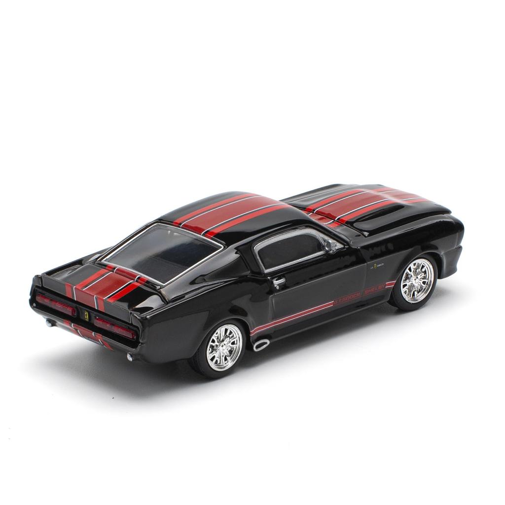 POP RACE Shelby Mustang GT500 Dark Chrome Finished Model PR640218 1/64