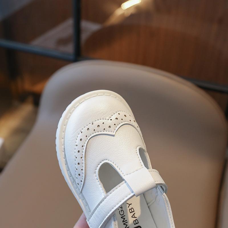 Korean Fashion Versatile Casual Little Girls Princess Leather Children Shoes