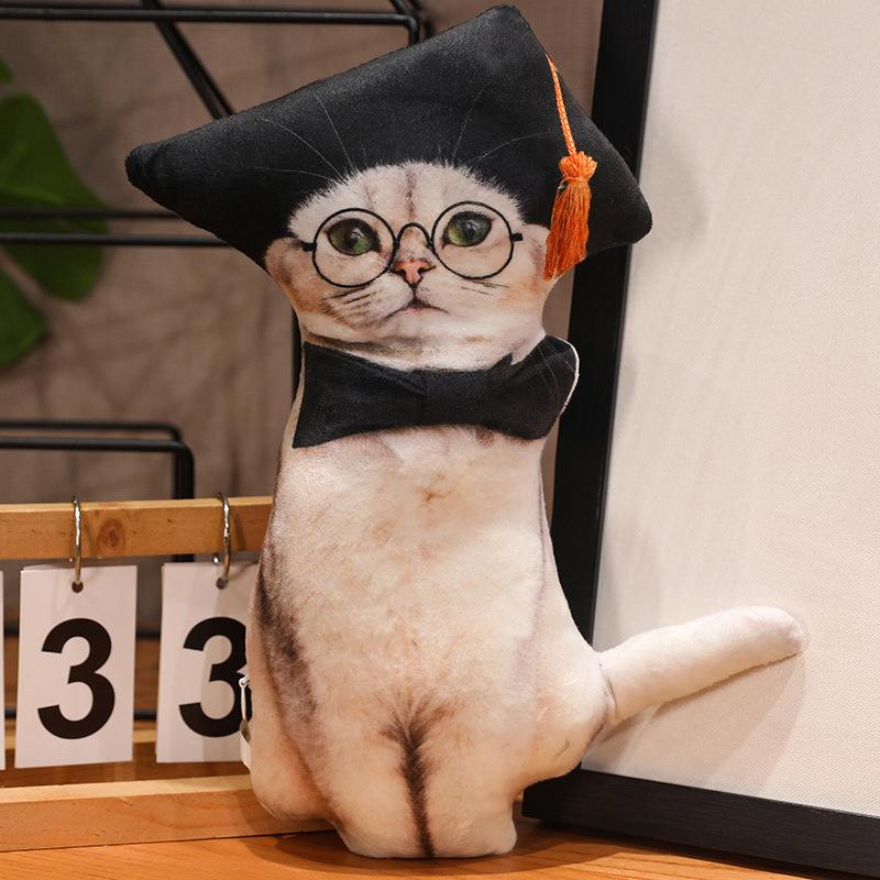 

Смешной кот Рождественский узор Плюшевая игрушка кукла подушка украшение комнаты подарки дети Style A,30cm/11.81in