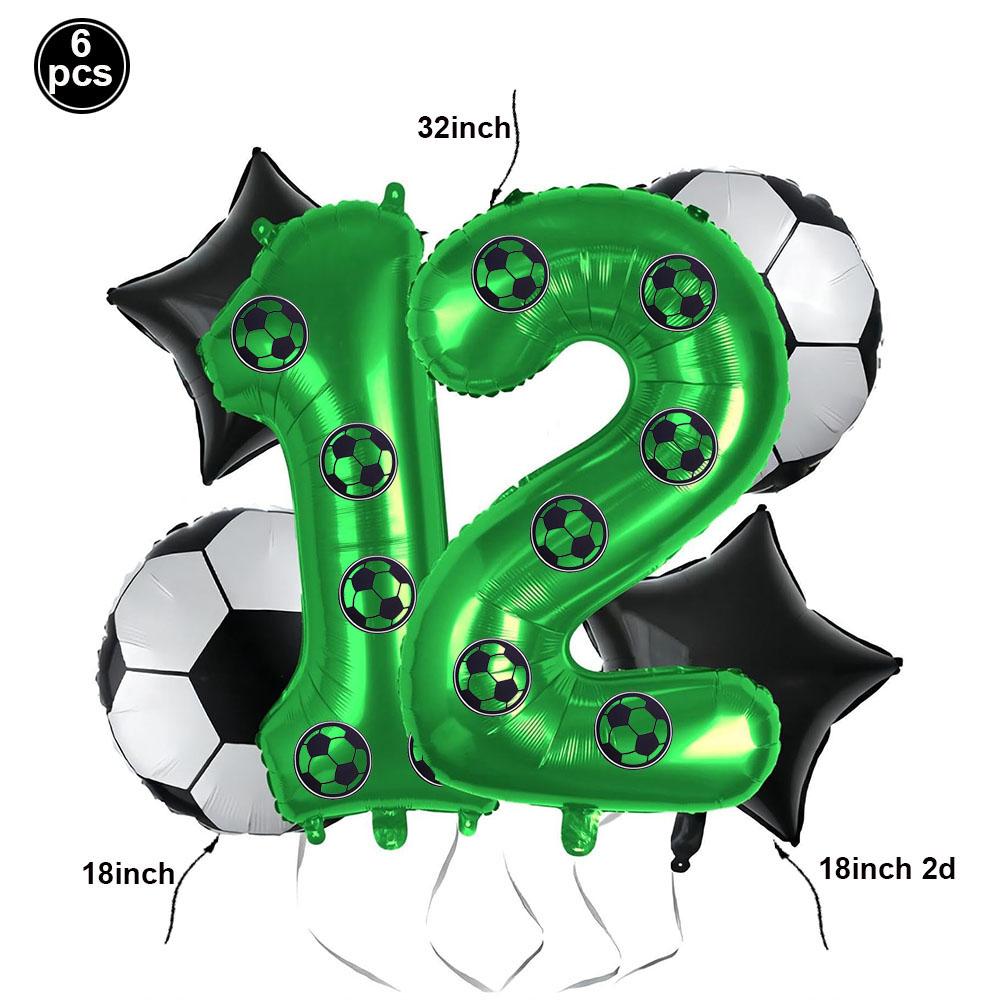 Football Balloon Birthday Decoration Boy Digital Balloon Football Trophy Aluminum Foil Balloon Birthday Party FestivalDecoration