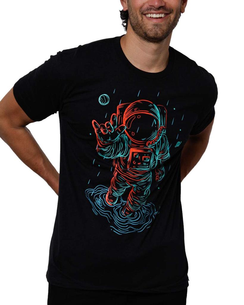 INTO THE AM Graphic Tees for Men S - 4XL Premium Short Sleeve Colorful T-Shirts Trippy Astronaut Designs High Quality 50988