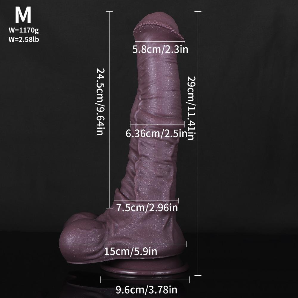 Extra Large Silicone Realistic Dildo - Unisex Anal Plug for Men & Women, Body-Safe Backdoor Self-Pleasure Adult Toy