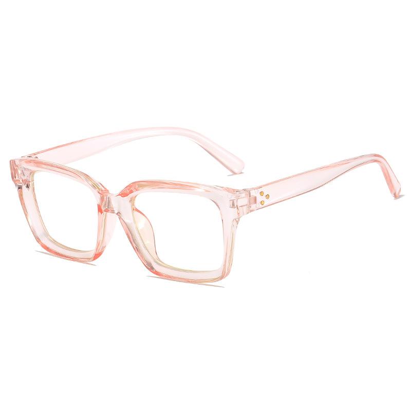 European and American fashion square anti-blue flat glasses new plain rice nails street shot glasses frame business glasses frame