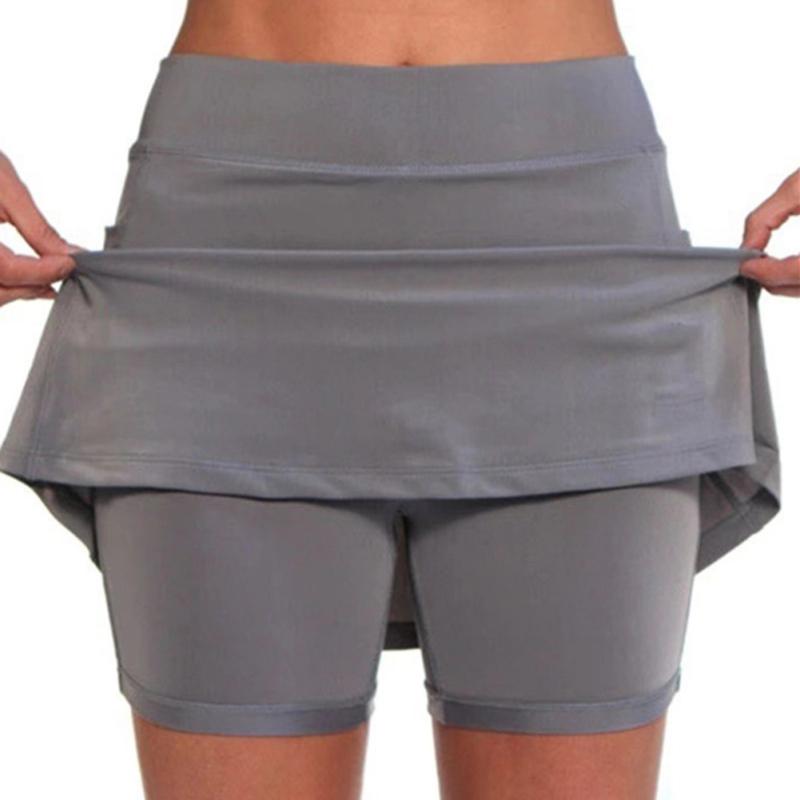 Women's Culottes Solid Color Pocketed Athleisure Pants Short Skirt