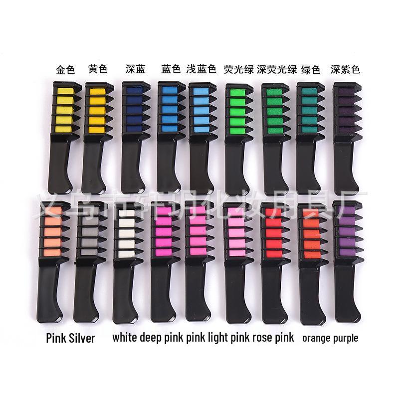 Tragbarer Mehrfarben-Haarfärbekamm - Einweg und Mini-Box