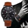 Men's Fashion Business Casual Belt Watch Men's Bracelet Set Men's Watch Pcs Watch + Bracelet + Box