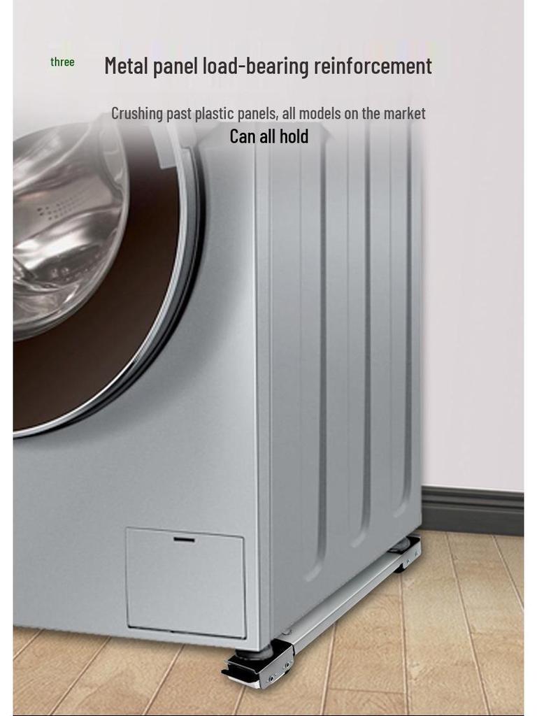Universal Adjustable Appliance Base with Wheels (Washing Machine, Refrigerator, Coffee Table)