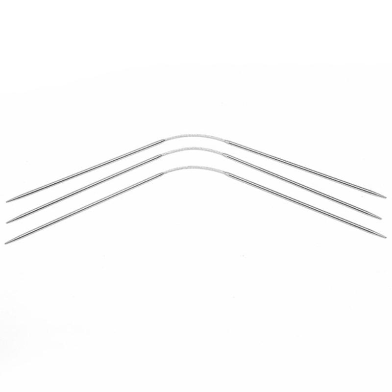 3PCS Steel Circular Knitting Needle with Wire for Blanket Crochet Knitting Needle for Weaving Knitting