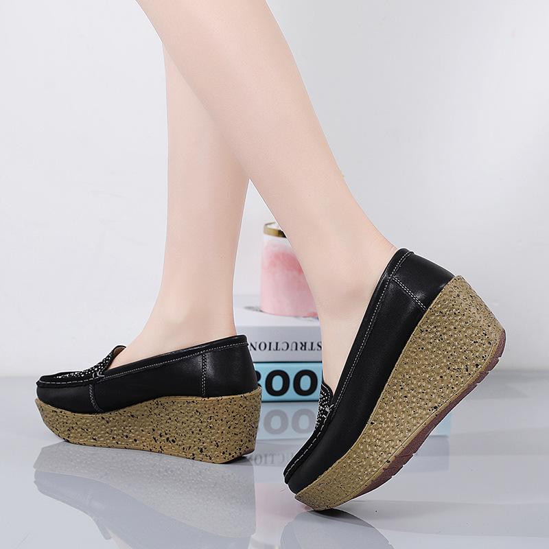 Thick Soled Women's Shoes Fashionable Sequin  Summer New Trend Anti Slip Comfortable Shoes Outdoor Casual Shoes Heels