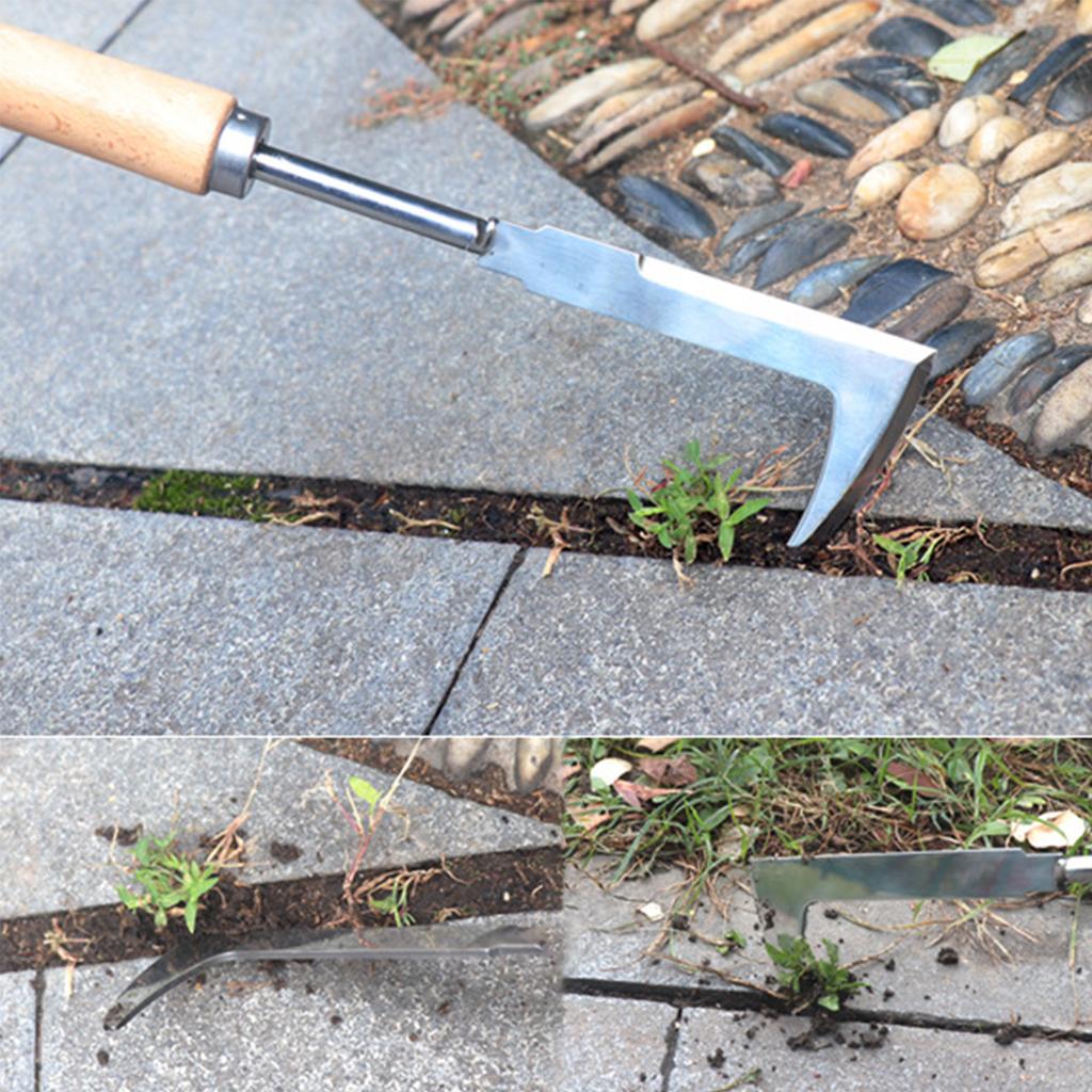 Manual Weeder Road Crack Weeder Crack Weeder Tool Hook Root Lifter Puller L Shape Gardening Weeder Sickle Mower