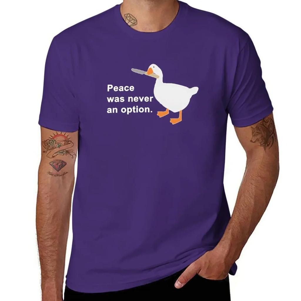 Peace Was Never An Option Goose T-Shirt Aesthetic clothing boys whites big and tall t shirts for men