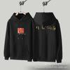 Unisex Oversized Hooded Sweatshirt With Foil Print Streetwear Cotton Pullover Fall
