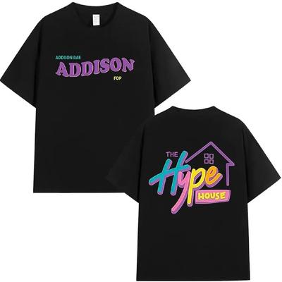 Neues Addison Rae T-Shirt Hohe Qualität Kurzarm Baumwolle Gemütliches T-Shirt Sommer Rundhals Unisex Streetwear Lässige Mode Klassisches T-Shirt