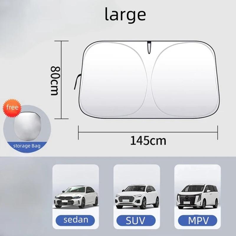 Car Windshield Sun Shade Covers Visors Front Window Sunscreen Protector Parasol Coche For Tesla Model 3 Y Sunshade Accessories