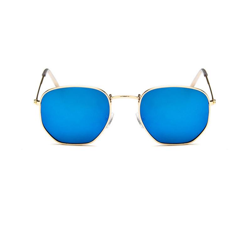 Lunettes de soleil hexagonales pour hommes Marque Designer Petites lunettes de soleil carrées Monture métallique Lunettes pour la conduite et la pêche Lentes De Sol Hombre UV400