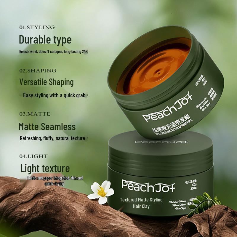 PEACH JO+ Matte Hair Clay Wax: Volumizing, Long-Lasting, Fresh Scent, Non-Damaging Styling Spray for Women.