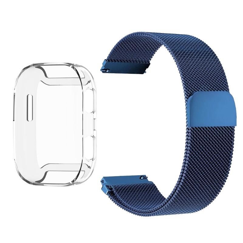 

Ремешок для часов Milanese Magnetic Loop и чехол TPU Shell для браслета Amazfit Bip 6 Bip 5 Bip 5 Unity For Amazfit Bip 6 синий