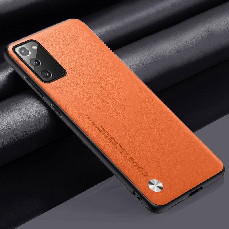 Luxuriöse PU-Lederhülle für Samsung Galaxy Note 20 Ultra Note20 5G Rückseite Business Matt Silikon Schutz Handyhülle Coque