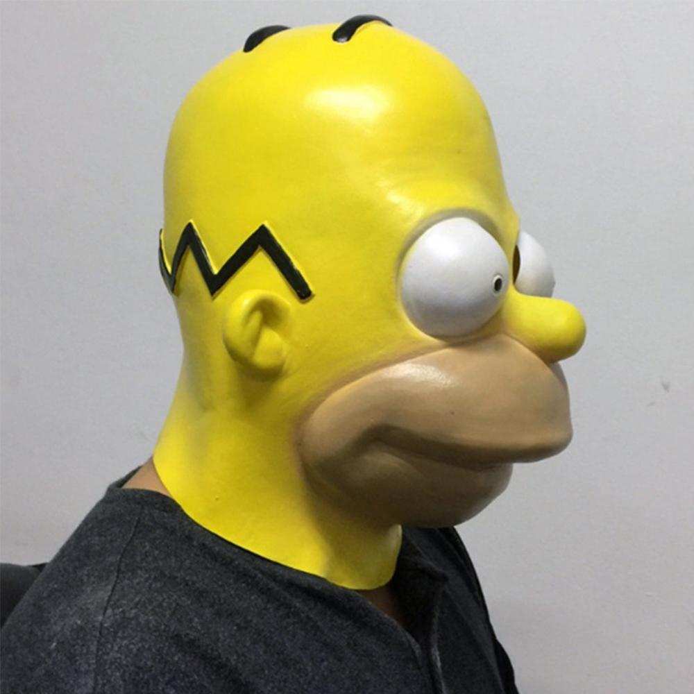 Simpsons Latexmaske für Cosplay Latex Maskenball Halloween Party Requisite