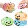 Halloween Glitter Pumpkin Squeeze Toy Glow Sequins Filled Stress Ball Slow Rebound Fidget Toy Stress Relief Gift