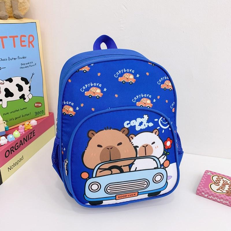 Kindergarten Primary School Students Schoolbag Cute Cute Kapibara Boys And Girls Backpack Large Capacity Children'S Backpack Tide