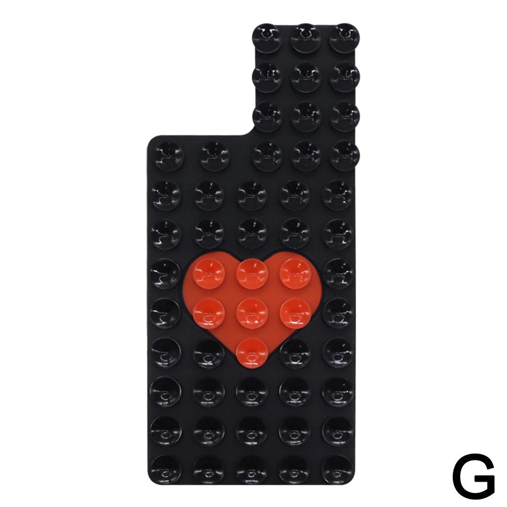 Heart Double-sided Suction Cup Anti Slip Silicone Suction Mobile Pad Cups Phone For Mobile Back G2Y1