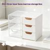 3 Layer Desktop Drawer Storage Organizer Clear Visible Space Saving For Home Office Cosmetics Stationery Storage
