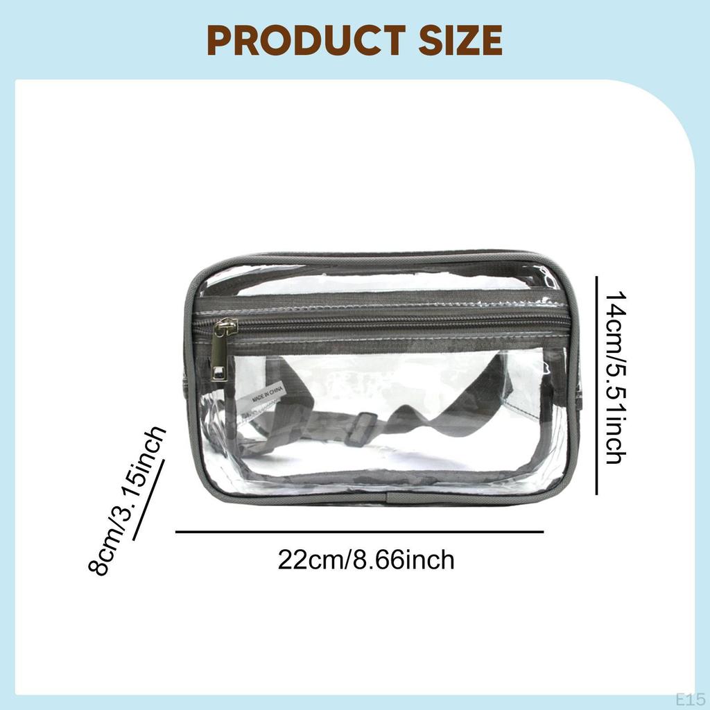 Clear Fanny Pack Waist Bag Crossbody Purse for Festival Concerts Hiking Travel