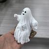 Handmade Halloween Cute Ghost Dog Ornament Resin Ghost Walking Dog Sculpture  Holiday Gift