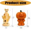 Halloween Pumpkin Figurine Statue for Harvest Home Styling, Detailed Shelf for Desk and Entry Table Display Use