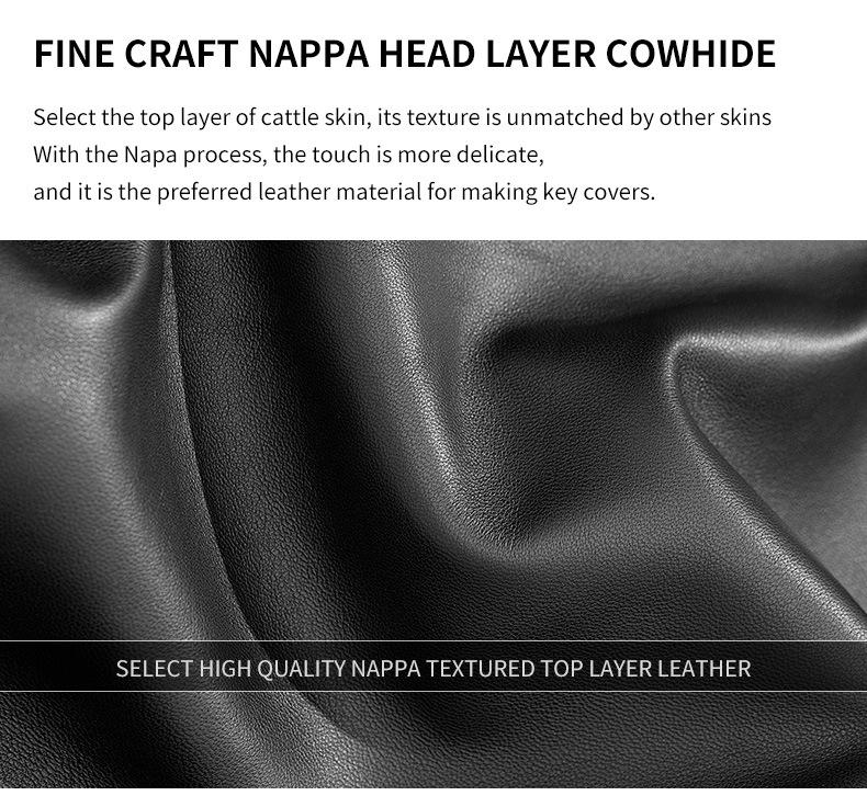 Volkswagen Schlüsselhüllen - Echtes Leder für Teramont, Tiguan L, Tayron, Sagitar, Tharu, Bora, Passat, Magotan und CC Modelle.