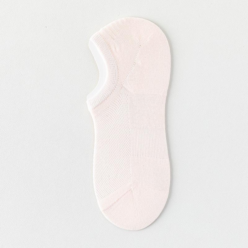 Female Summer Thin Style Pure Cotton Mesh Boneless Heel Shallow Mouth Invisible Socks
