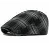 HT4701 Berets Spring Autumn Hat Caps for Men Women Plaid Artist Painter Beret Hat Male Female Ivy Flat Cap Adjustable Beret Caps