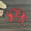 Happy Birthday Die Cut Stencils Birthday Wreath Carbon Steel Cutting Die Scrapbooking Embossing Tool for Card Making