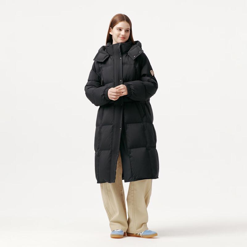 Tanboer Women's Long Thickened Windproof Hooded Down Jacket TB5530882A