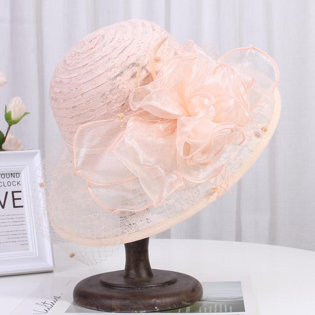 Fabric Women Bucket Hat Lace Colorful Replacement Vintage Flower Decor Dome Girls Ladies Fishing Cap Headgear Gift