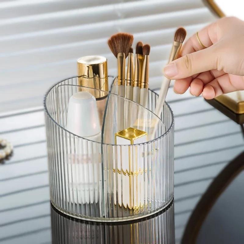 Transparent Storage Box Multi Grid Cosmetics Organizing Box Desktop Lipstick Makeup Brush Home Desktop Storage Organizer