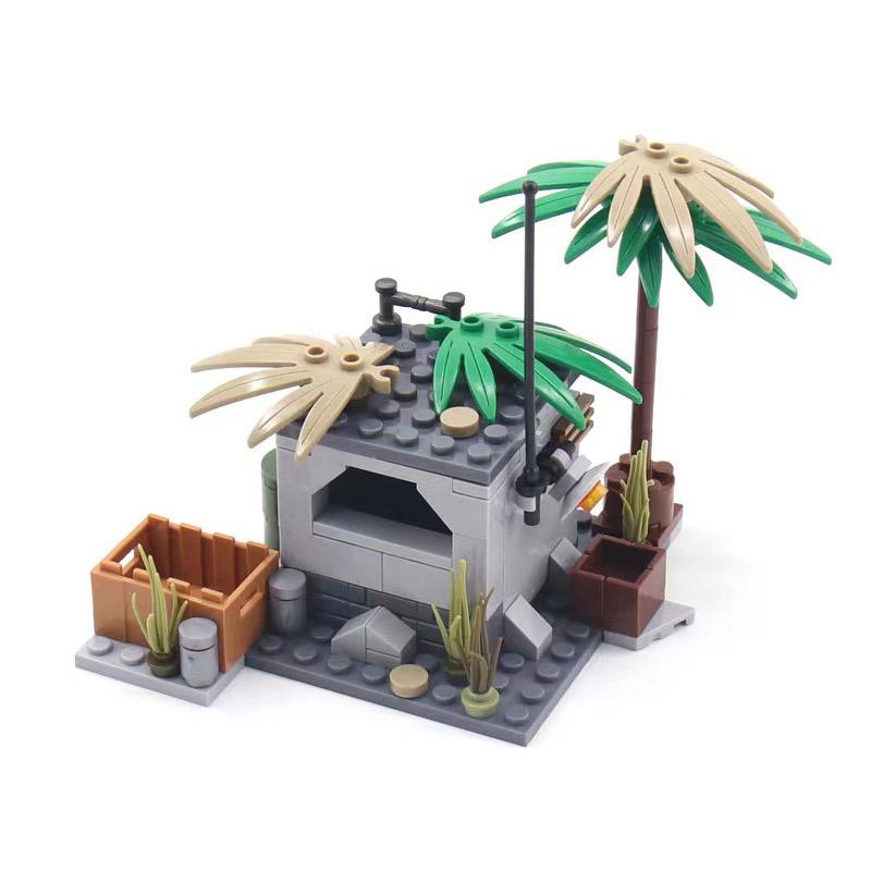 Army Series USA Battle Gun Cannon Brick Playset WW2 German Anti-aircraft Rocket Army Soldier Figures Block Bricks Kids Toys Playsetss